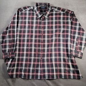 Falcon‎ Bay Sportswear Classics Plaid Black Red Button Up Shirt Mens Size 5XL